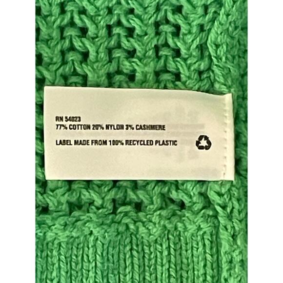 Green Gap Stitch Sweater Crew Neck Long Sleeve Size Small - Picture 5 of 5